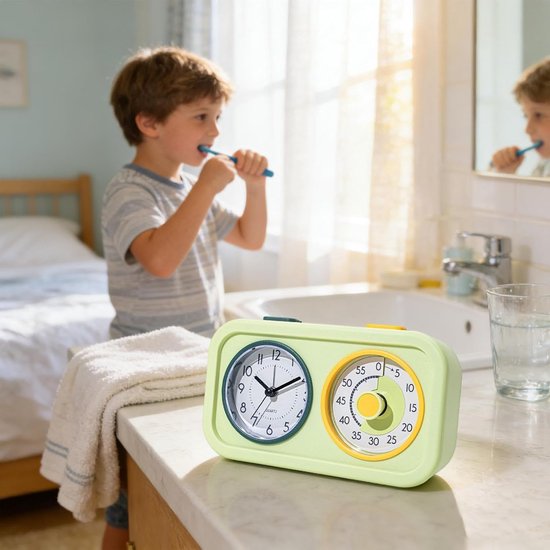 Visuele Timer - Kinder Timer - Tijdmanagement Leren - Geruisloze Werking - 19 Centimeter - Groen — afbeelding 4