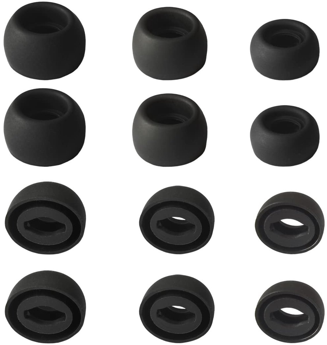 Dailygoods - Siliconen Oordopjes voor Galaxy Buds Pro - Vervangende Tips - 6 Paar - Zwart - Comfortabel en Duurzaam - Geschikt voor Galaxy Buds Pro