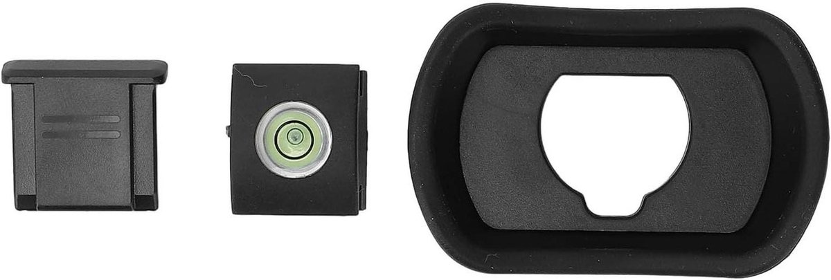Camera Oogschelp Set - Zoeker Bescherming - Fotografie Verbeteren - Inclusief Waterpas - 3 Delen - Zwart