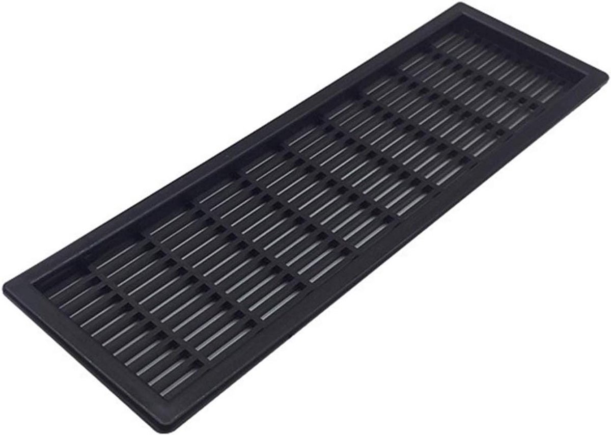 Ventilatierooster - Terugslagrooster - Ventilatie Kasten - Met terugslagkleppen - 80 x 150 mm - Zwart