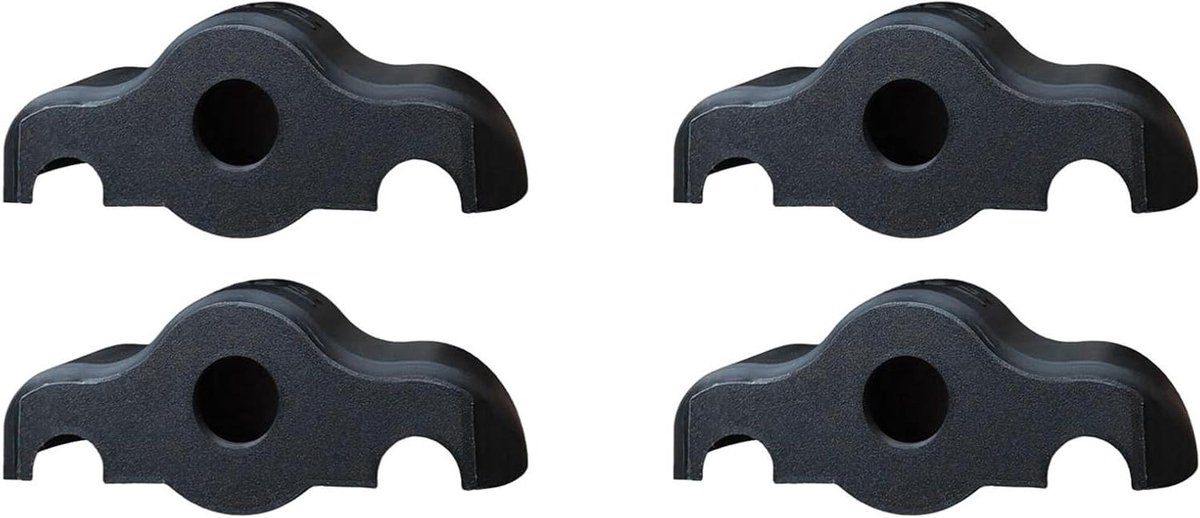 Fiets Schokabsorberende Voet Pads - Indoor Cycling Accessoires - Stabiliteit Verbeteren - Verhoogt Beweging En Balans - 4 Stuks - Zwart
