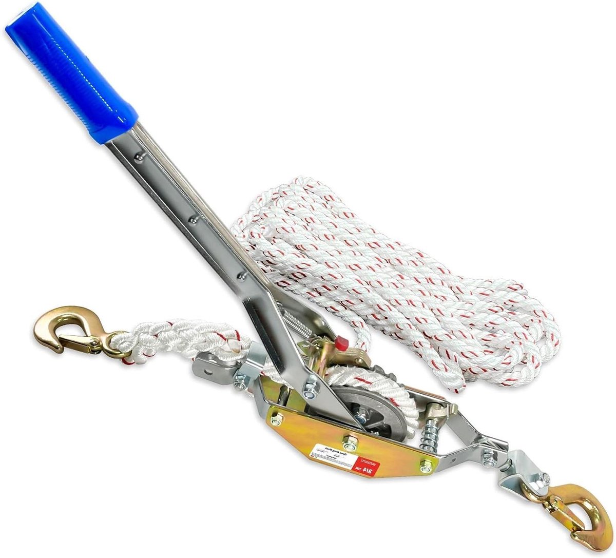 Touwtrekker - Lier - Zware Lasten Verplaatsen - 3/4 Ton Capaciteit - 6 Meter Touw - Zilver