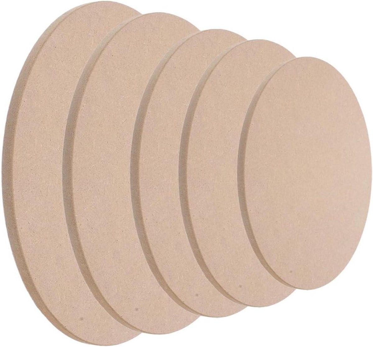 Pottenbakkers Platen - Keramiek Base - Keramiek Drogen - Hoge Dichtheid Materiaal - 5 Stuks 20cm - Lichtbruin
