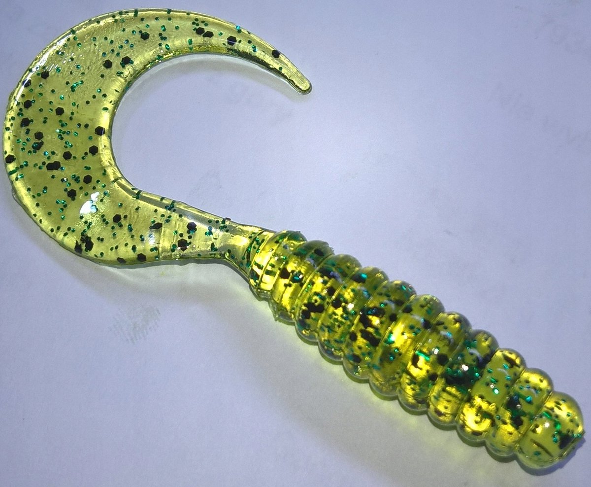 Mann's Twister 7cm - Zalm/Groen/Zwart Kunstaas voor Vissen