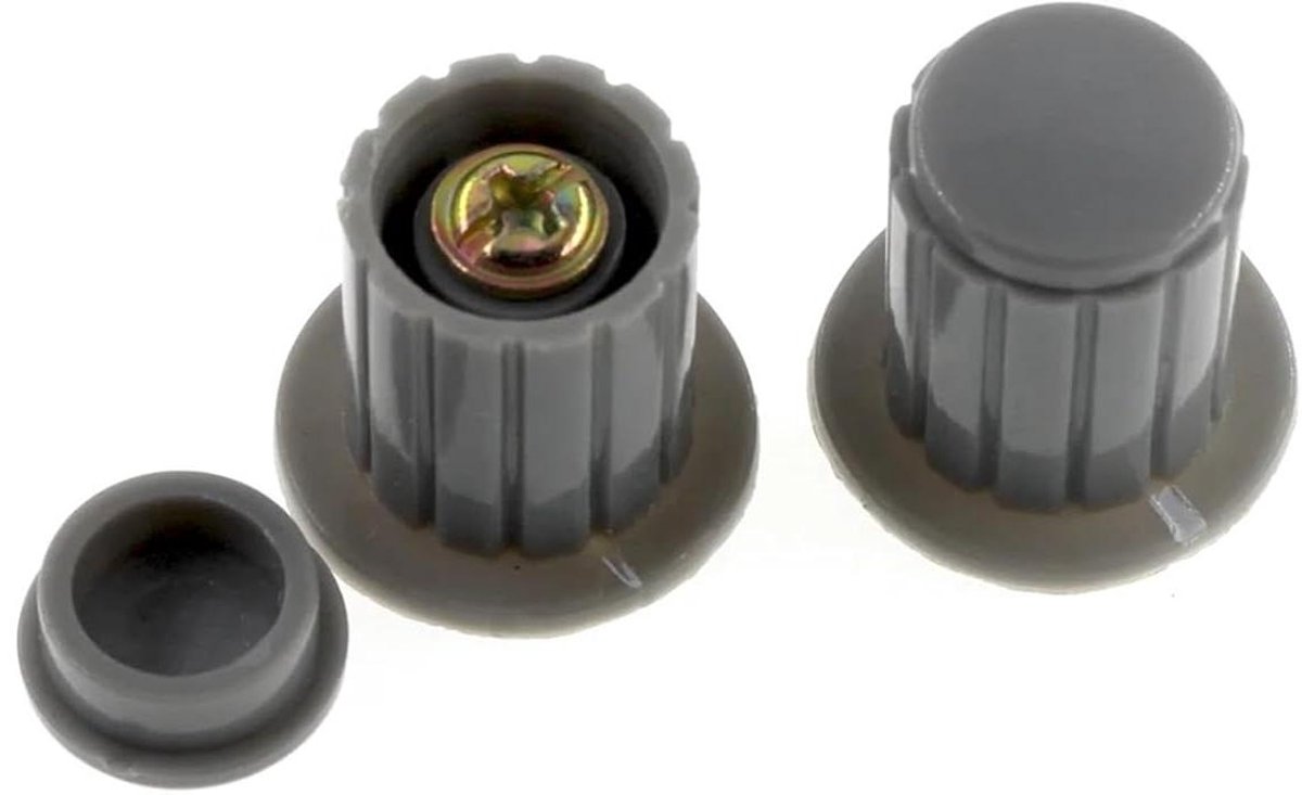 Draaiknop Potentiometer - Kalibratieknop - Precisie Instelling - Speciale Ontwerp - 4 mm Schacht - Zwart Grijs