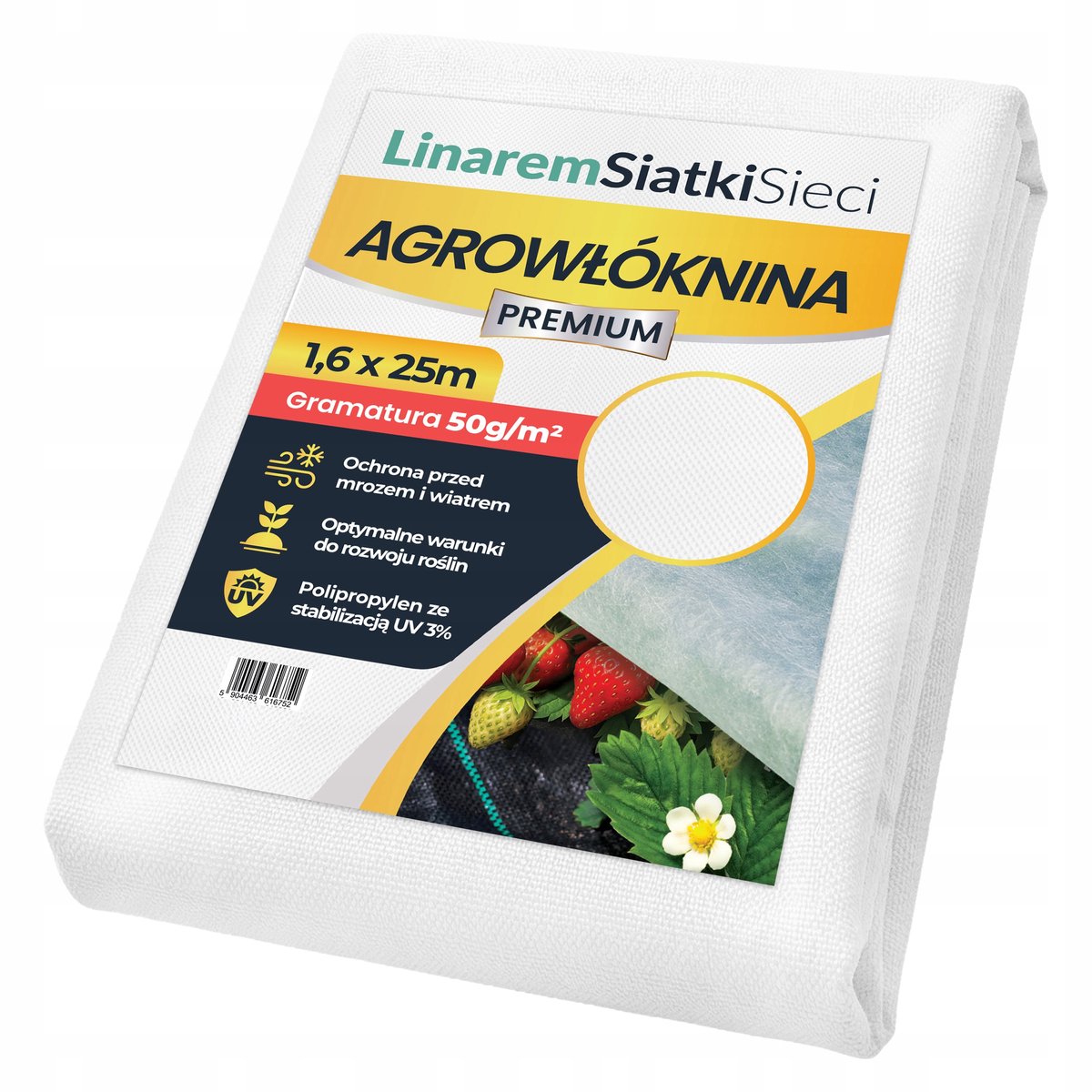Agrotextiel Wit 1.6x25m 50g/m² Premium - UV Bescherming
