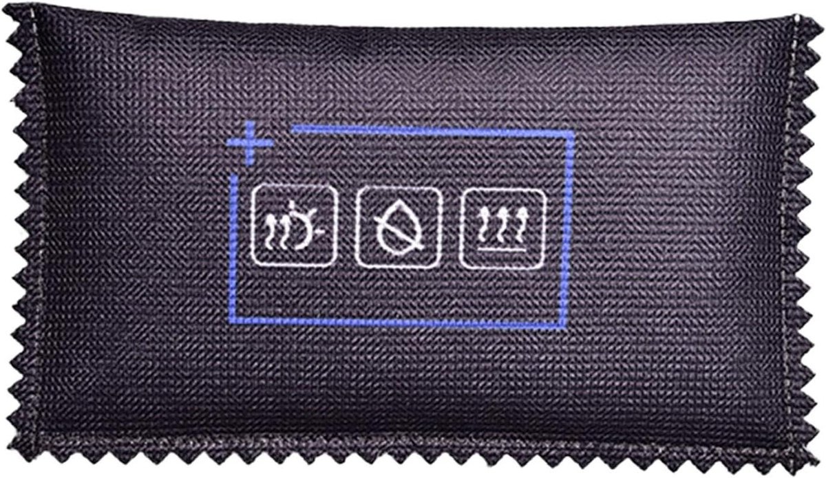 Auto Luchtontvochtiger - Vochtabsorberende zak - Vochtcontrole voertuig - Kleurindicator - 13 x 8 cm - Zwart