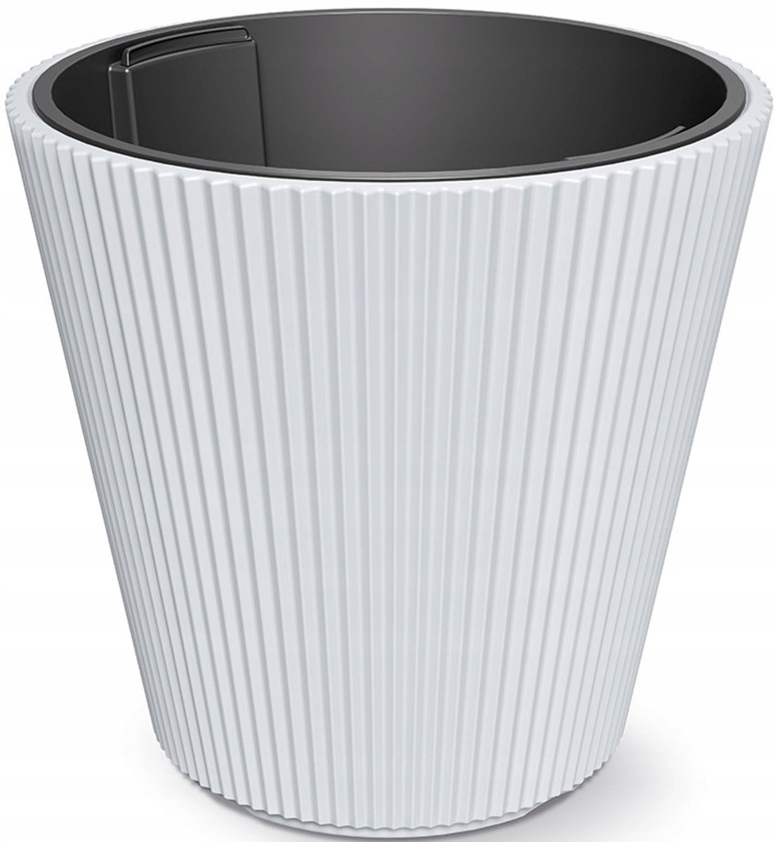 Milly Bloempot met Inzetstuk - Wit - 24cm