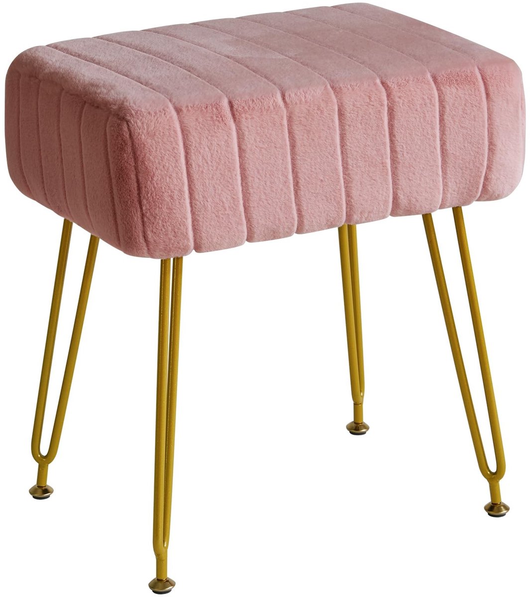 Dailygoods- Voetensteun Fluwelen - Ottomaanse Kruk - Bijzettafel - Make-upkruk - Stevige Basis - Elegante Stijl