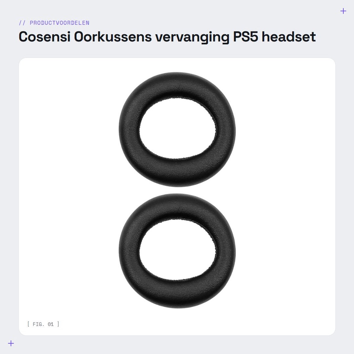 Dailygoods - Oorkussens vervanging - PS5 headset - Zacht en comfortabel - Eiwit leer - Memory foam - Geschikt voor Sony Playstation 5 - Optimale gelui...