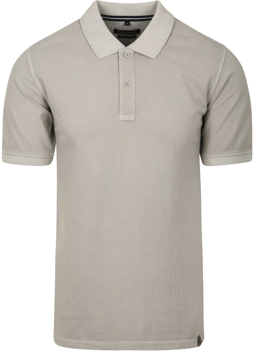 CASAMODA Polo Piqué Garment Dye Grijs - Maat L - Heren