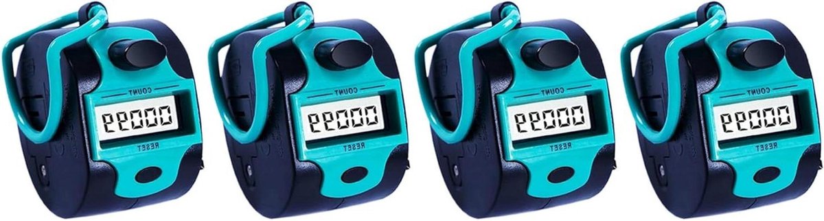 Handmatige Tellers - Digitale Clickers - Activiteiten Tellen - Groot LCD Scherm - 4 Stuks - Willekeurige Kleur