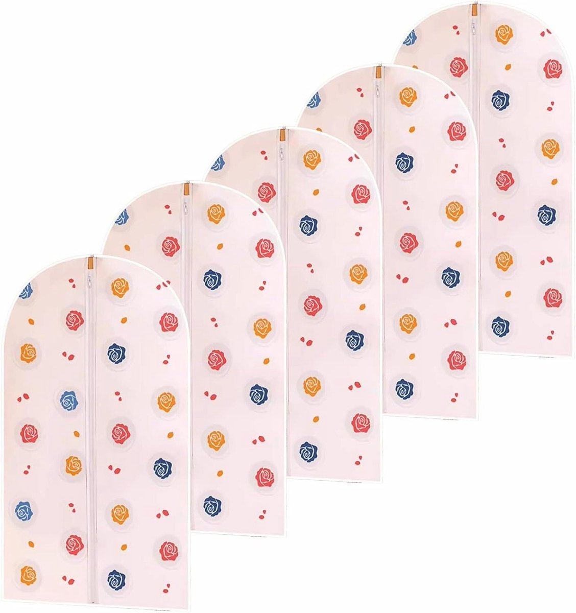 Kledinghoezen Set - Kledingbeschermers - Kleding Opbergen - Verdikt EVA Materiaal - 5 Delig 60x100cm - Wit