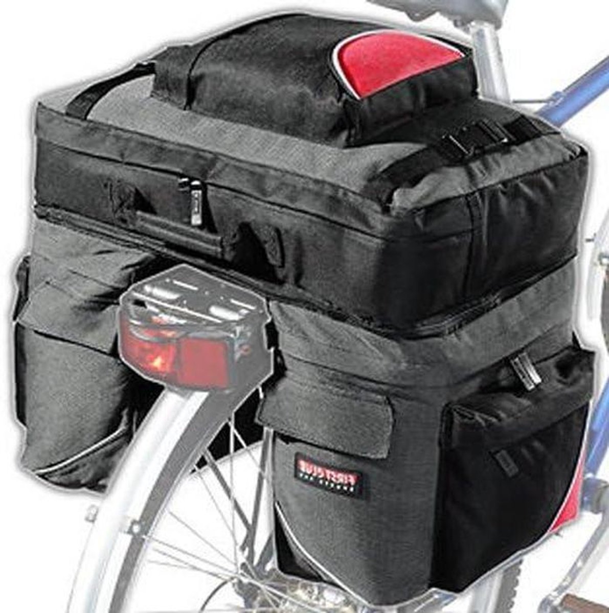 Fietstas Rugzak - Bagage Drager - Fietsen Opbergen - Afneembaar Bovenstuk - 60 Liter - Zwart