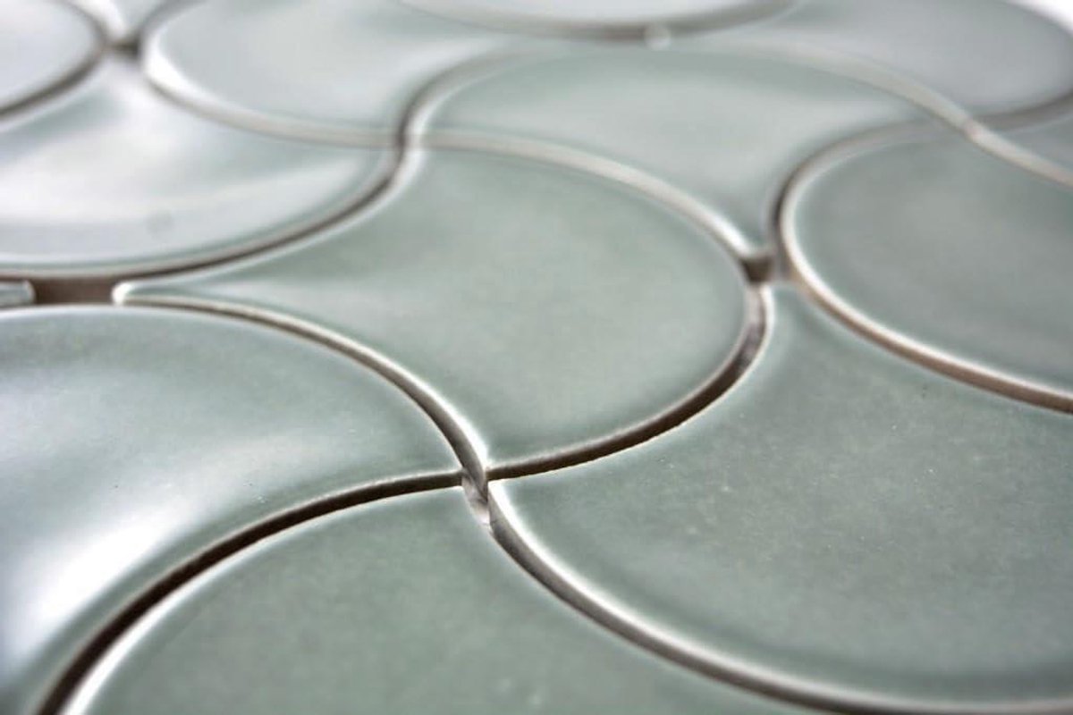 Mozaïek Tegels - Keramische Mosaïek - Wand Decoratie - Glanzende Afwerking - 93x88mm Steen - Petrol