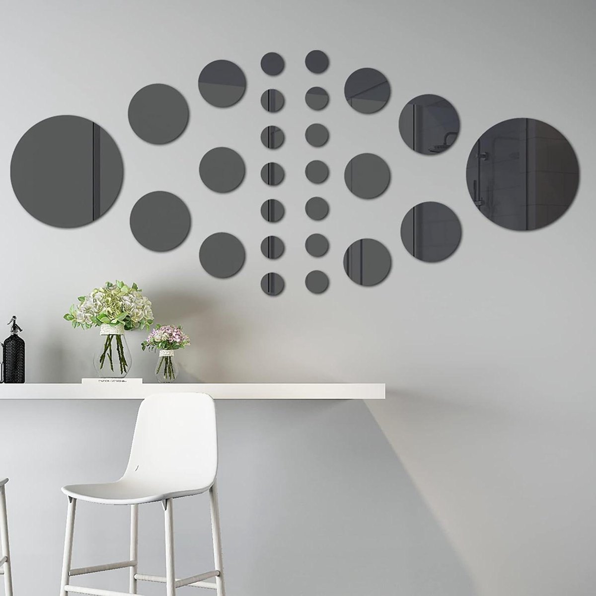Spiegel Muurstickers - Decoratieve Stickers - Woonkamer Decoreren - Zelfklevend Acryl - 26