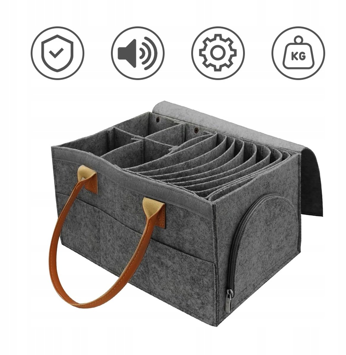 Vilt Organizer voor Borden & Bekers - Ideaal voor Camper & Reizen