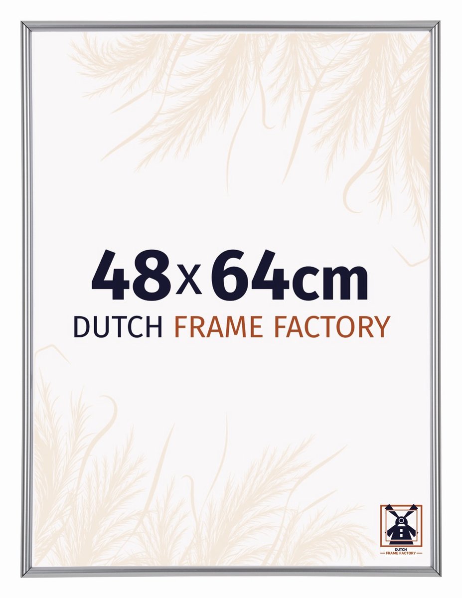 Dutch Frame Factory Fotolijst 48x64 cm - Kunststof - Zilver Hoogglans - Angers