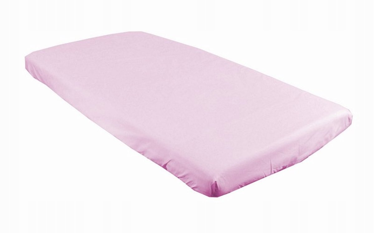 BabyLux Hoeslaken 100% Katoen voor Kinderbedje 60x120cm - Roze