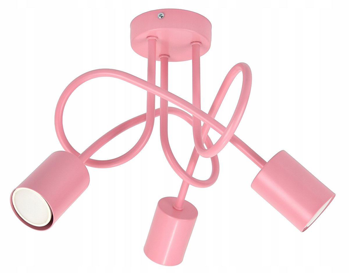 Moderne Roze Plafondlamp GU10 Tuba - Stijlvolle Verlichting voor Slaapkamer