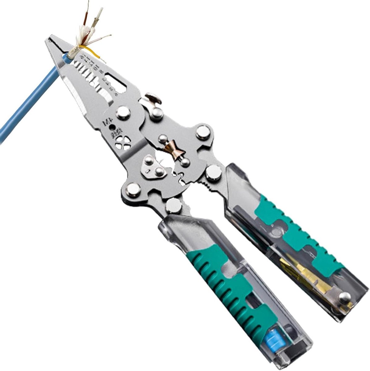 Kabelstripper Tang - Draadstripper Multifunctioneel - Elektra Klussen - Met Spanningstester - 0.8-2.6mm - Zwart