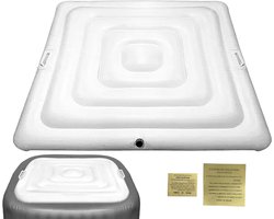 Hottub Deksel - Zwemspa Cover - Buiten Beschermen - Opvouwbaar Handvat - 165 cm Vierkant - Enkel Kenmerk