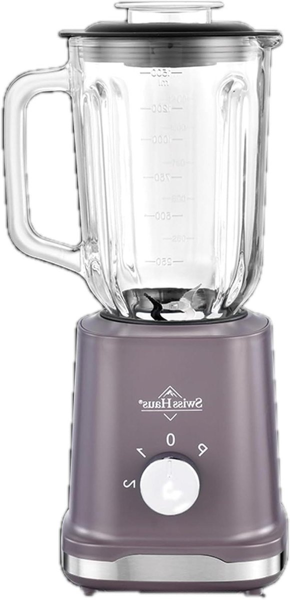 Blender met hakmolen - Keukenmixer - Smoothies maken - 500W vermogen - 1.5 liter kom - Taupe Violet