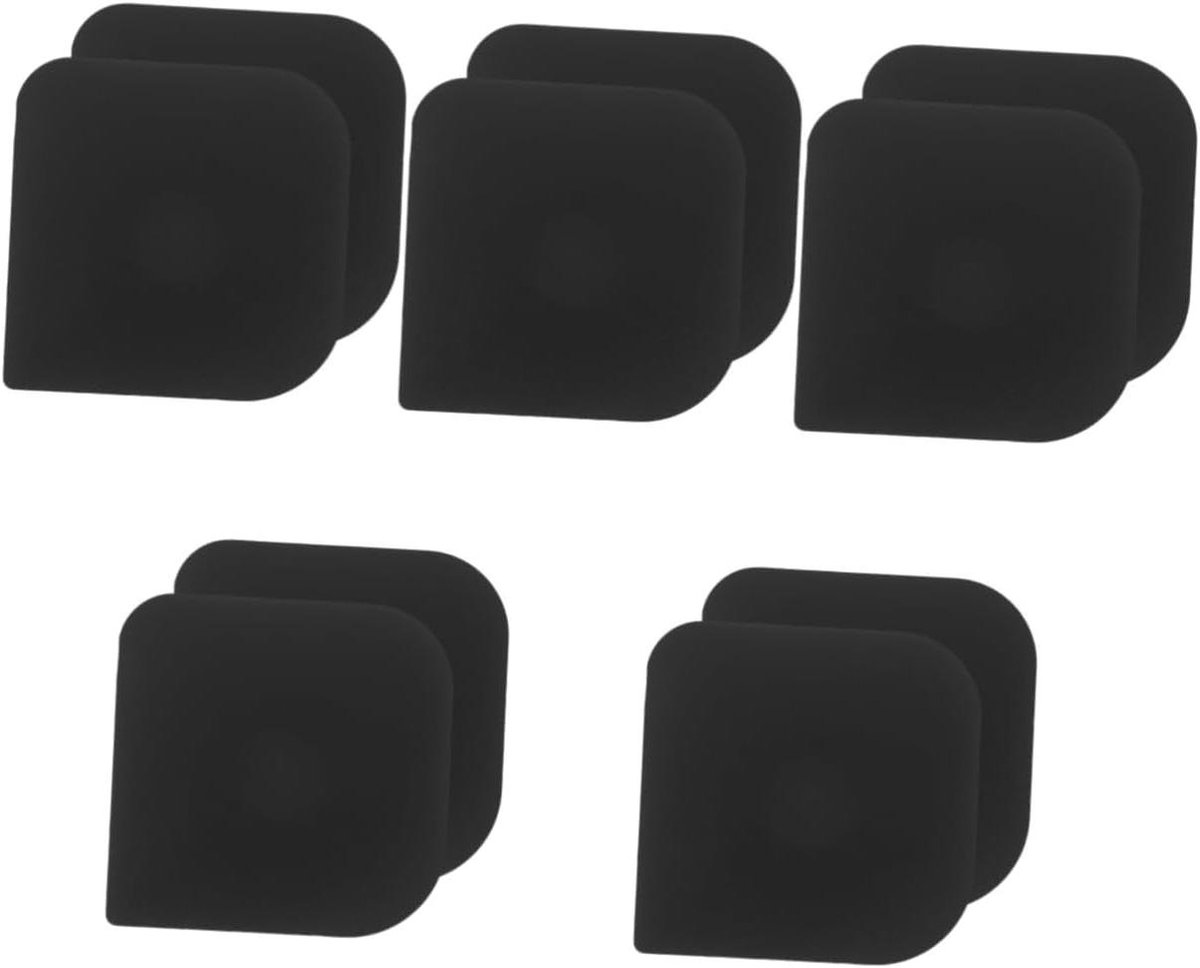 Keuken Schrapers - Pannen Wisser - Keuken Reinigen - Antislip Grip - 5 Stuks - Zwart