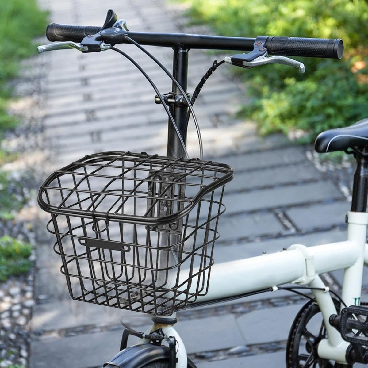 Fietsmand Voorop - Fiets Opberger - Woon Werk Verkeer - Verstevigd Metalen Frame - 34 x 27 x 27 cm