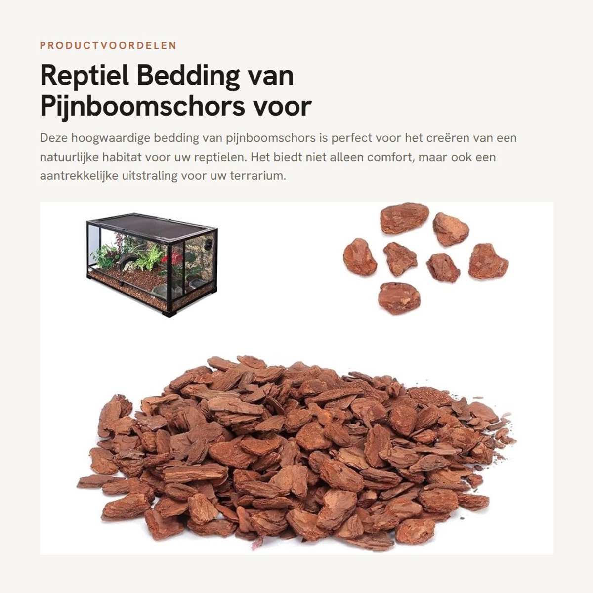 Dailygoods- Beddengoed Pijnboomschors - Reptielenschors - Habitat Decoratie - Natuurlijk - Veilig - Duurzaam - Reptielensubstraat
