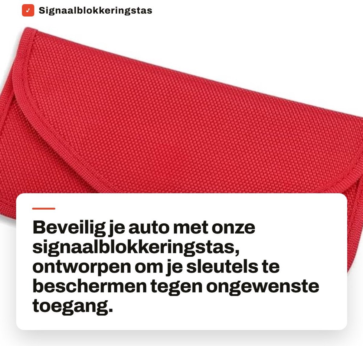Dailygoods- Signaalblokkeringstas - Sleutelhangerbeschermer - RFID Bescherming - Lichtgewicht - Flexibel - Dubbellaagse Structuur - RFID Tas
