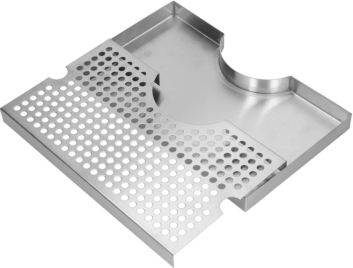 Dailygoods- Lekbak Roestvrij staal - Bar Lekbak - Afneembaar Deksel - Voor Drie Tapzuilen - Corrosiebestendig - Lichtgewicht en Duurzaam - Druppelschaal