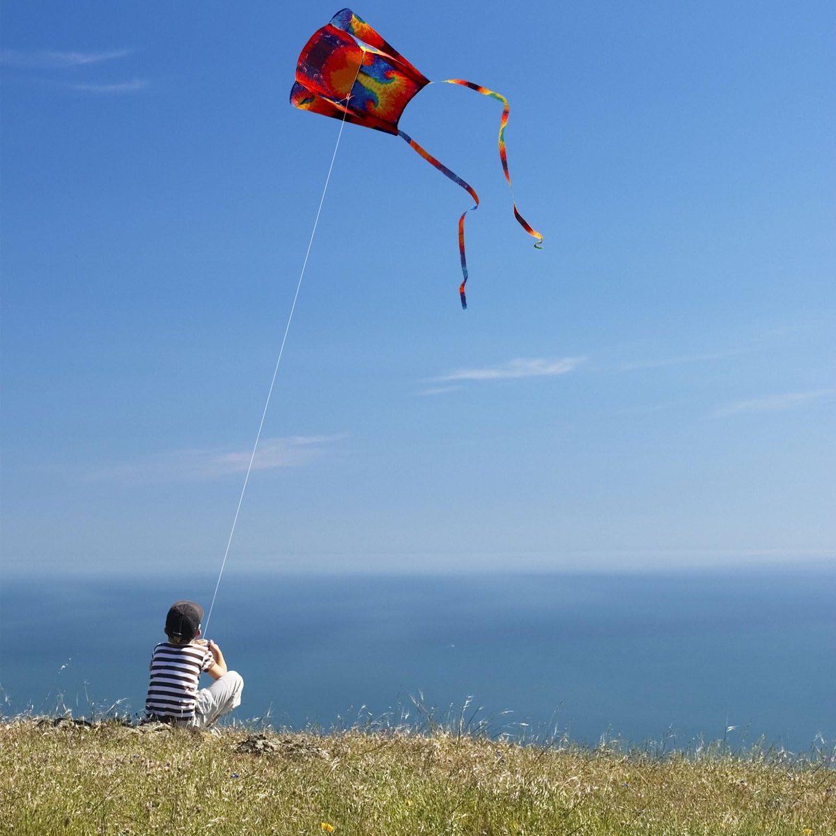 Dailygoods- Vlieger 2 Stuks - Regenboogvlieger - Kleurrijke Zakvlieger - Lange Staart - Strandspel Buitenactiviteiten - Geschikt voor Kinderen en Volwassenen - Vliegerspel