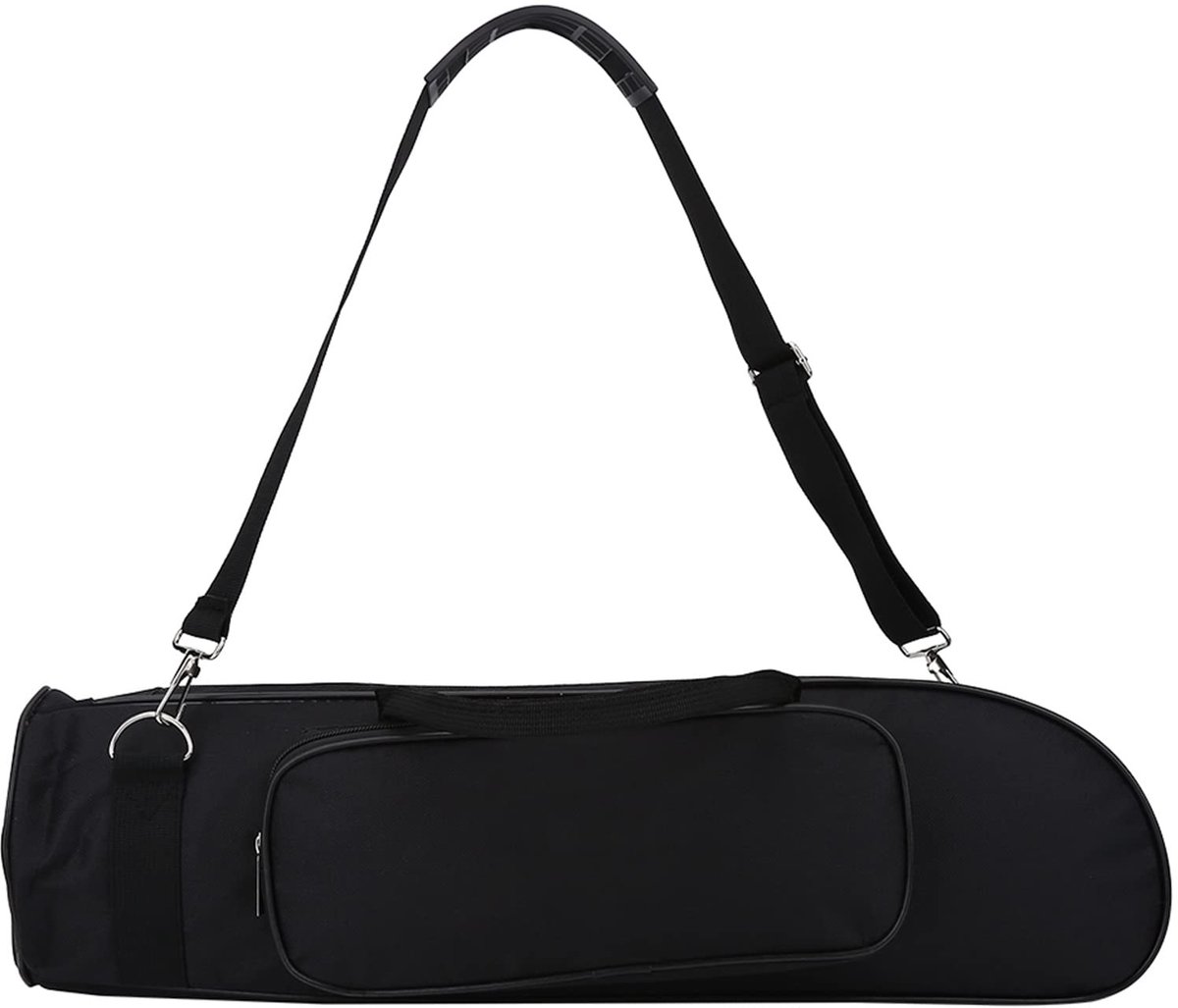 Dailygoods- Trompet Tas Gewatteerd - Oxford Doek - Waterdicht - Draagtas - Schouderriem - Afmetingen 50 x 18 cm - Gig Bag