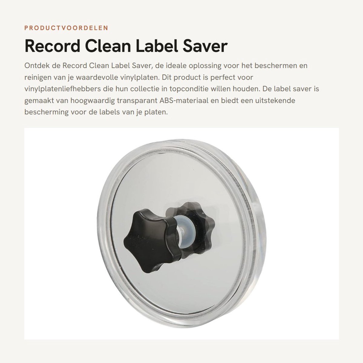 Dailygoods- Label Saver Waterbestendig - Platenreiniger Set - Vinylplatenlabelbesparing - Transparant Materiaal - 12 Inch Geschikt - Inclusief Opbergtas en Poetsdoekje