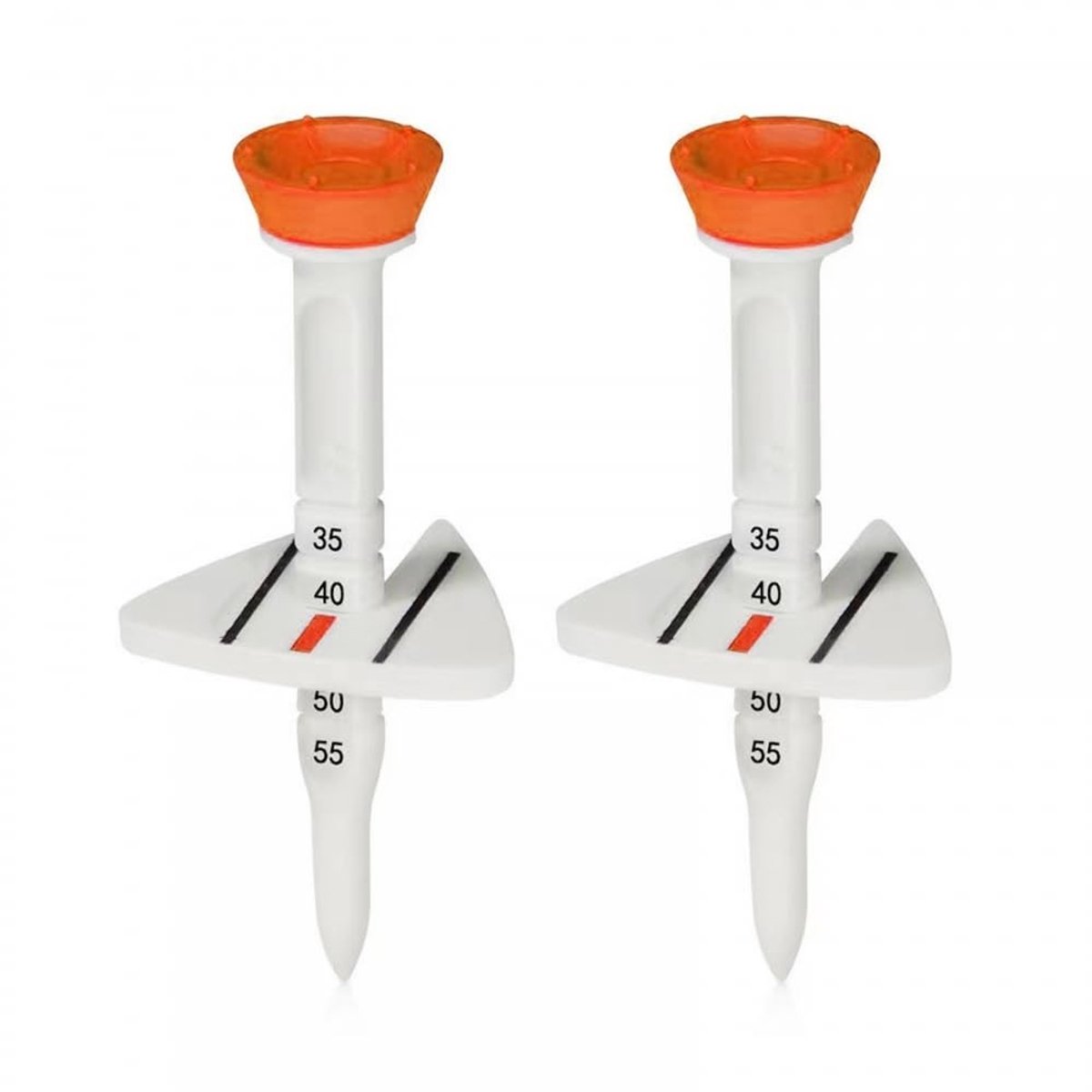 Dailygoods- Golf Tees Verstelbaar - Onbreekbare Plastic Tees - Vermindert Wrijving - Driehoekige Richtlijn - Geschikt voor Golfbanen - ABS Materiaal - Golfballen