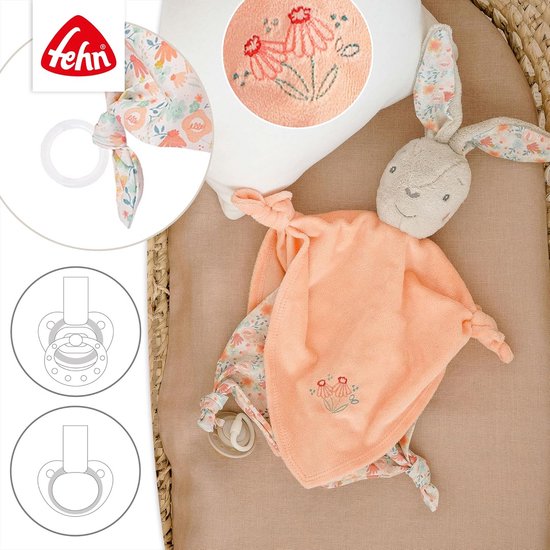 Knuffeldoek Haas voor Baby en Pasgeborene - Slaaphulp met Fopsenring van Merkloos — afbeelding 2