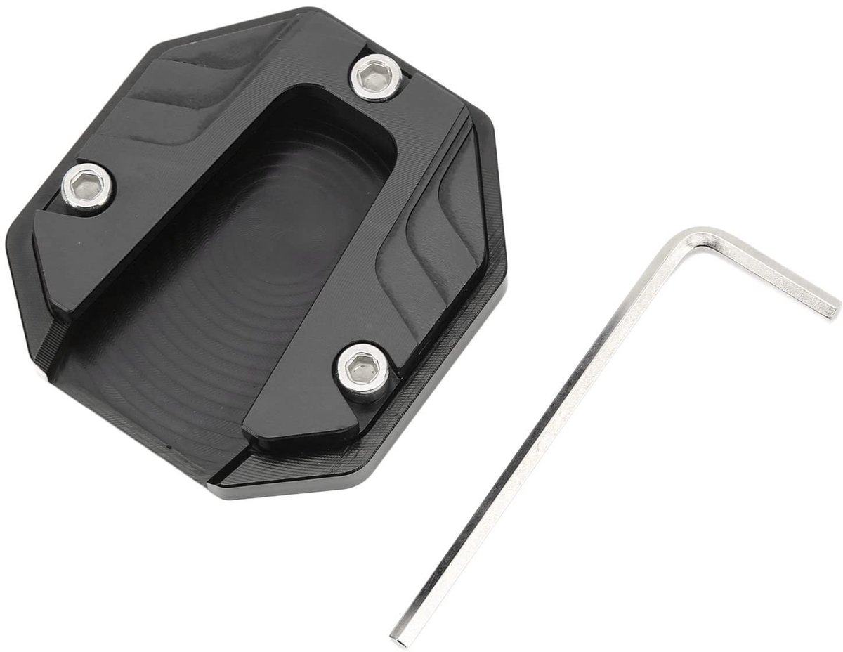 Dailygoods- Zijstandaardplaat Hoge Weerstand - Motorstandaard Achterwiel - Slijtvast - Aluminiumlegering - Stabiliteit - Groot Oppervlak
