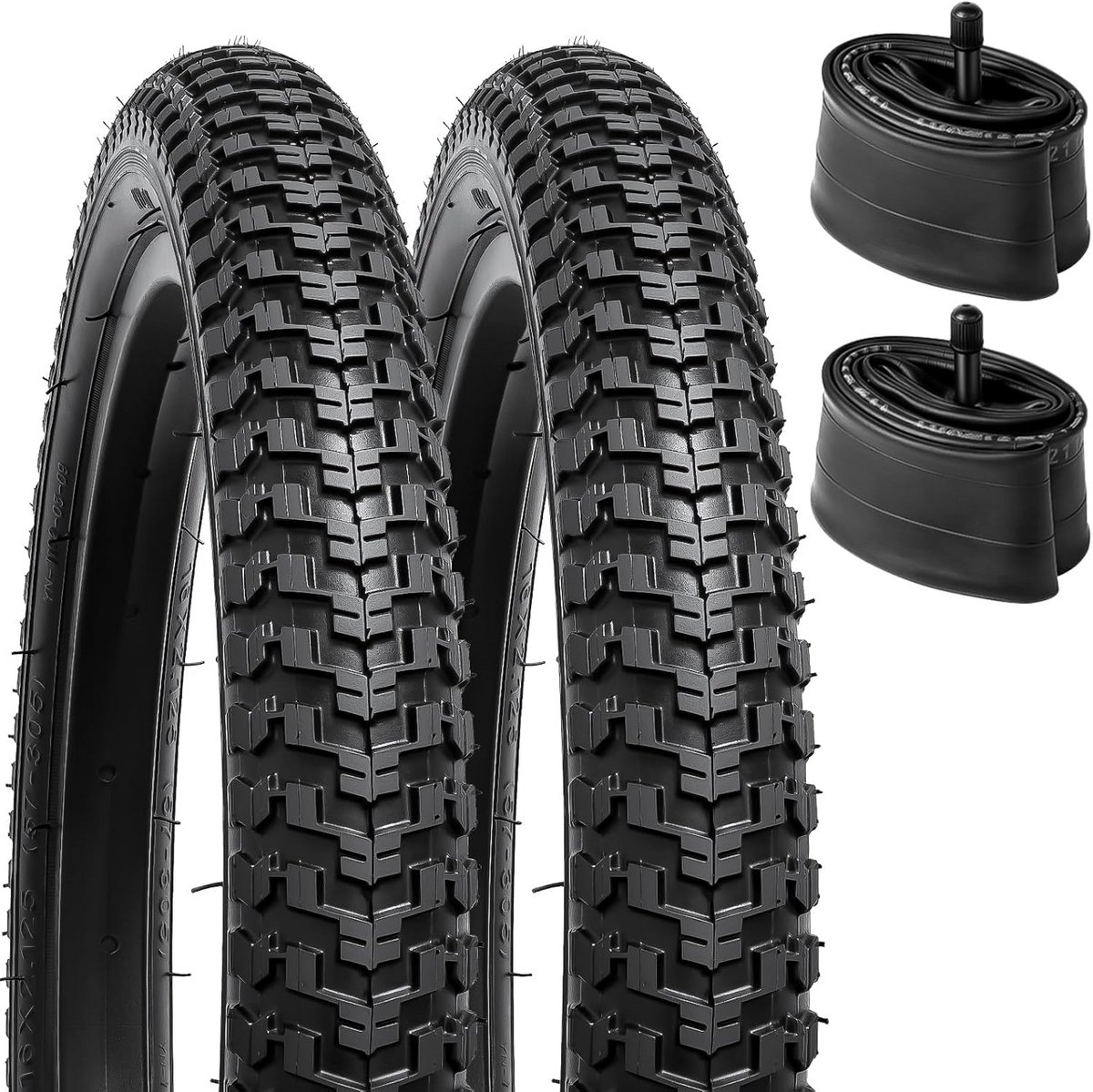 Fietsbanden Set - Opvouwbare Buitenbanden - Dagelijks Fietsen - Duurzaam Rubber Nylon - 16 Inch - Zwart