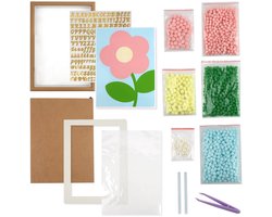 Dailygoods- Kunstset voor beginners - 1150 stuks pompons - Schilderij met zelfklevend tekenbord - Creatieve kunst - Knutselaccessoires - Verbeter hand-oogcoördinatie - Knutselset