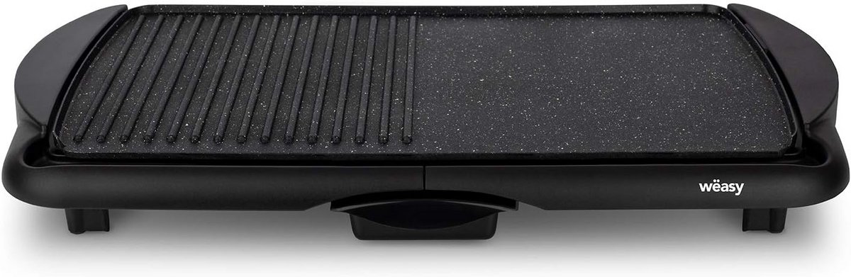 Bak en Grillplaat - Elektrische Grill - Gezond Koken - Antiaanbaklaag - 52 x 27 cm - Zwart