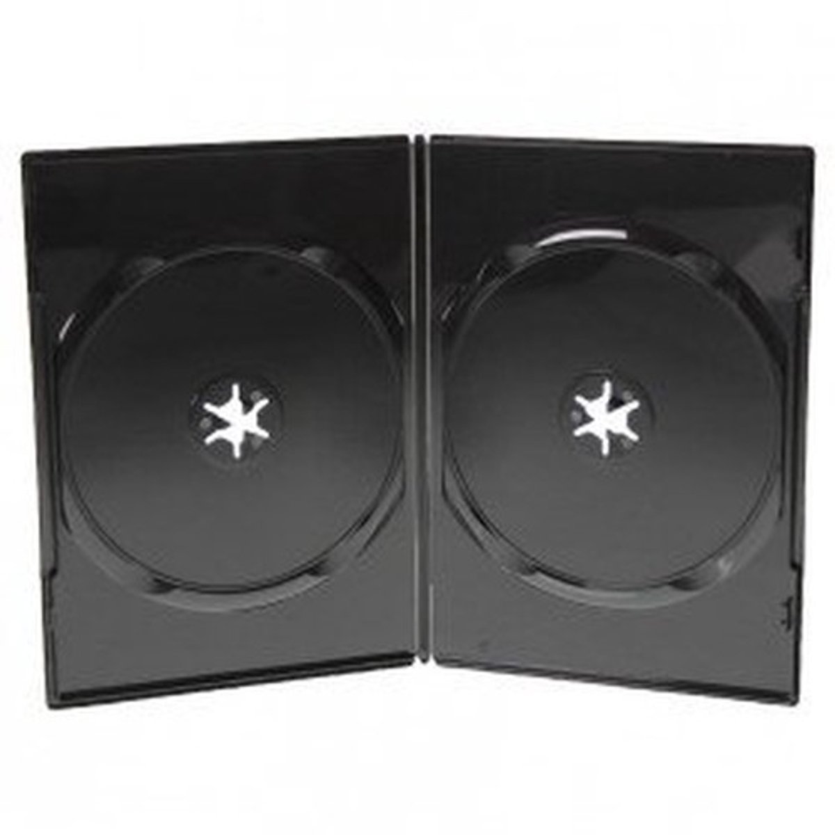 Dailygoods- DVD Box 100 Stuks - Dubbele Dozen 7 mm - Hoge Kwaliteit - Onverwoestbare Sluiting - Geschikt voor Kinderen - Nieuwe Kunststof - Cd Box