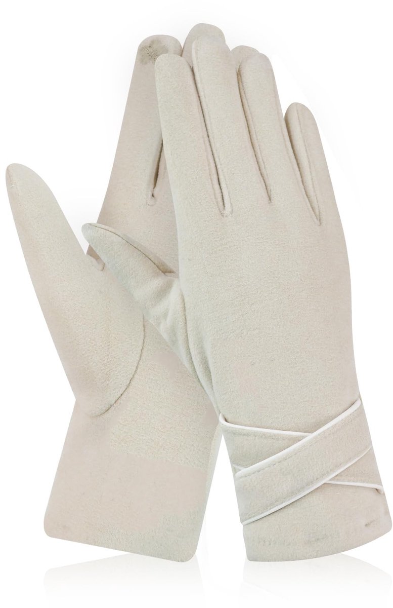 Dailygoods- Winterhandschoenen Dames - Touchscreen/Handschoenen - Bontweefsel - Waterdicht - Verlengd Armband - 24 x 9 cm