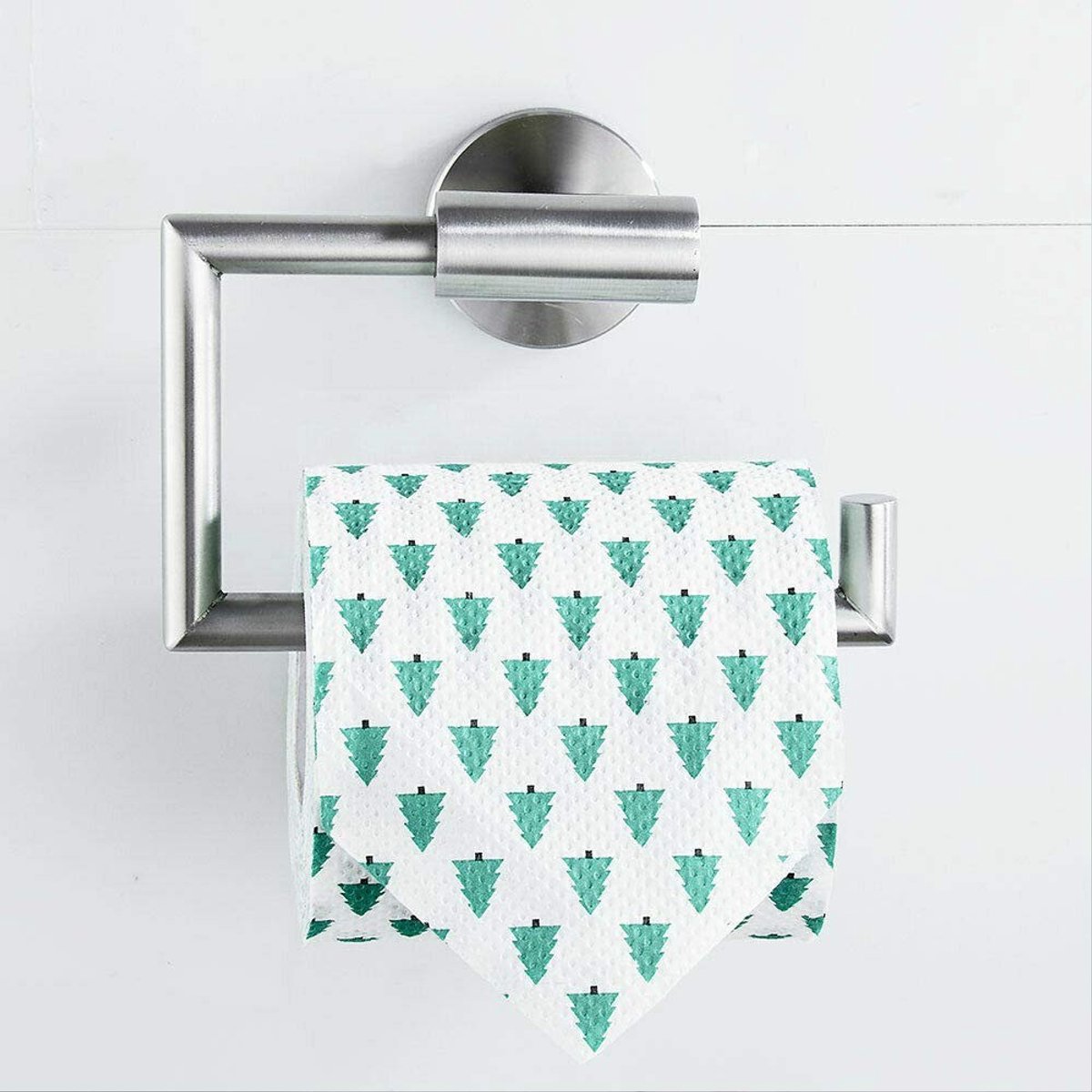 Dailygoods- Toiletrolhouder Roestvrij Staal - Draaibaar Ontwerp - Antidrop Haak - Corrosiebestendig - Praktisch Accessoire - Elegant en Gemakkelijk Schoon te Maken - Papierdispenser