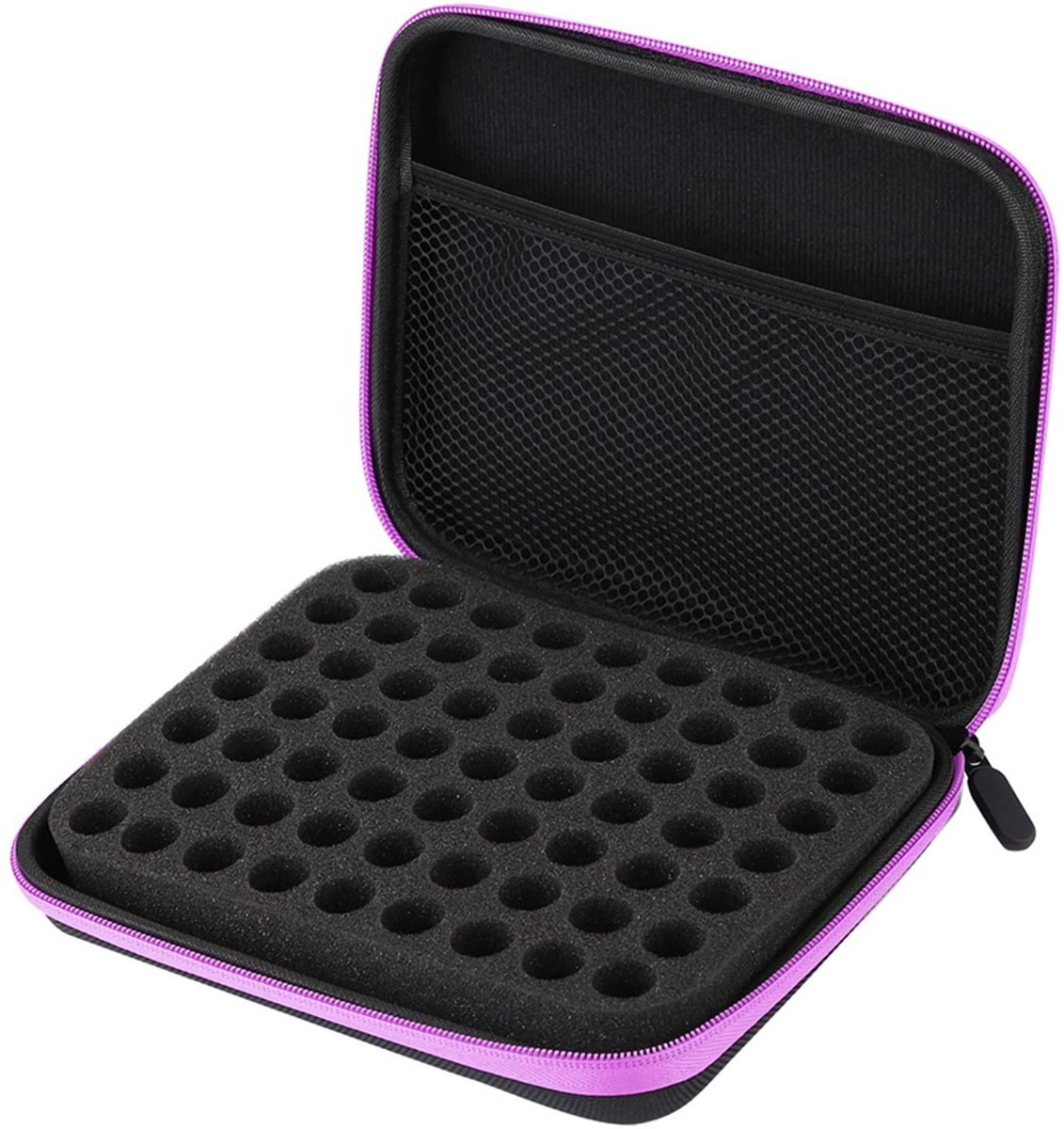Dailygoods- Etherische Olie Case 63 Slots - Draagbare Opbergtas - Aromatherapie Organizer - Anticrash Ontwerp - Lichtgewicht - Volledige Bescherming