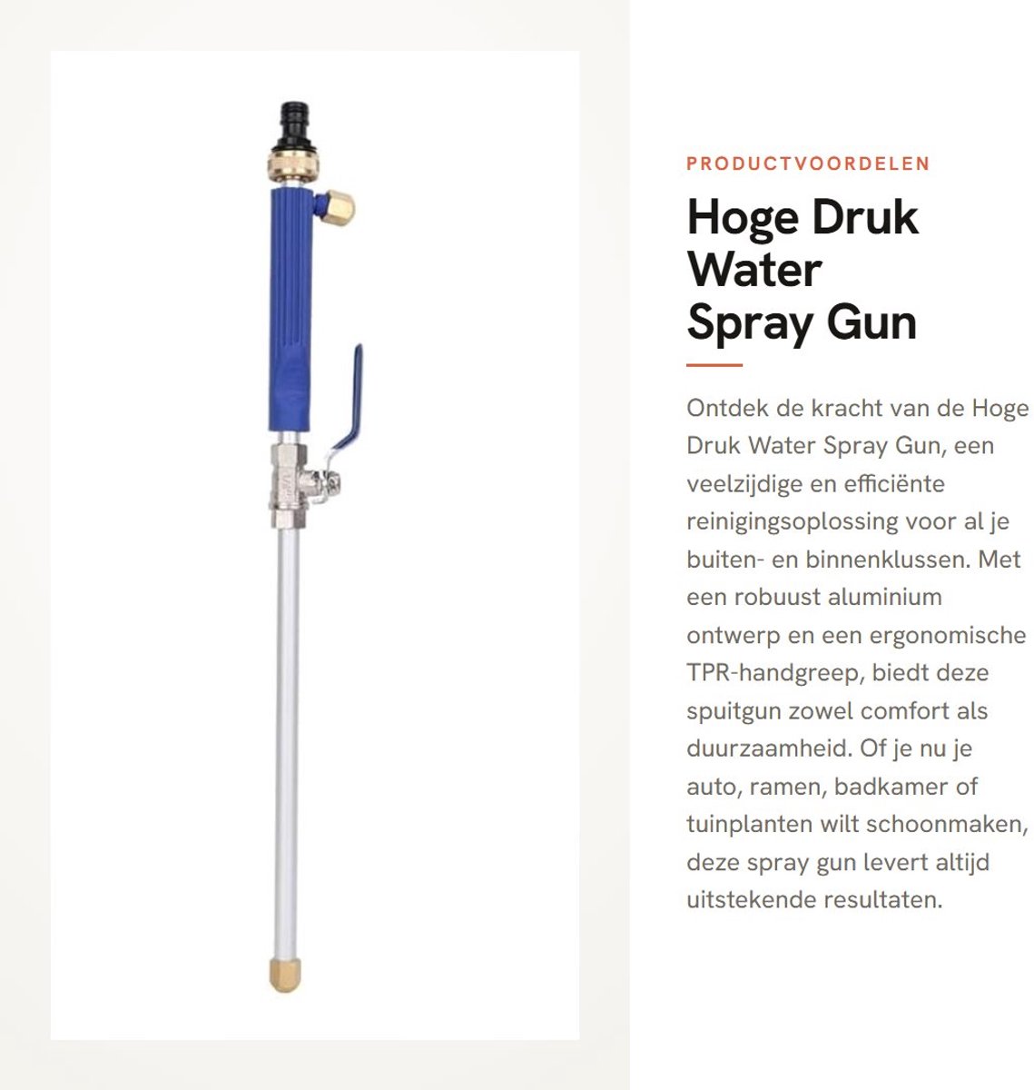 Dailygoods - Hoge Druk Water Spray Gun - Waterdruk Sproeier - Ideaal voor Tuin en Auto - Zwart - Schoonmaken - Perfect voor Ramen - Geschikt voor Buit...