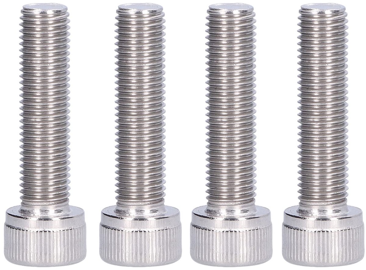 Dailygoods- Zeskantschroeven 4 Stuks - Roestvrij Staal - M10 x 50 mm - Fijne Schroefdraad - Bevestigingsmateriaal - Geschikt voor Bouwwerkzaamheden - Inbusschroeven
