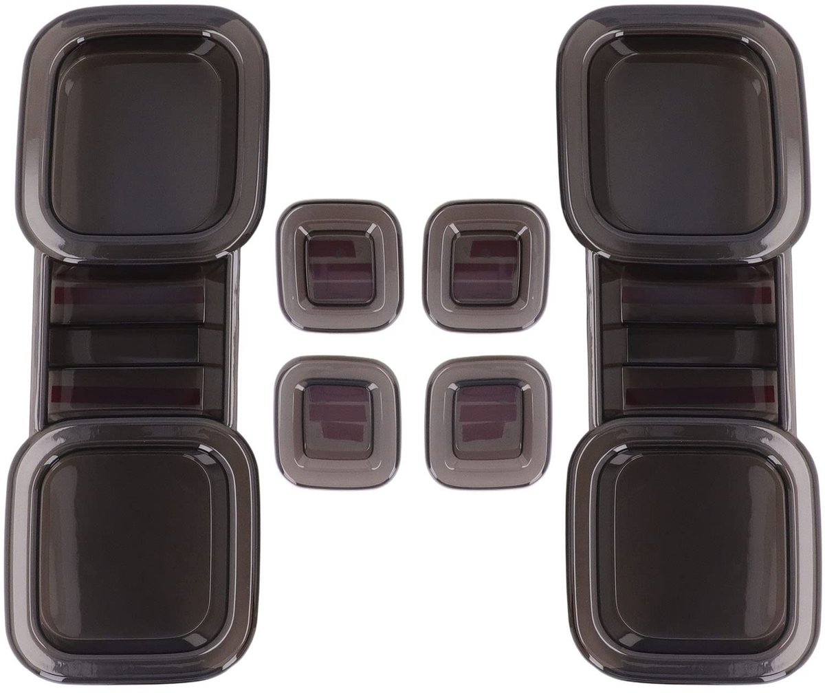 Dailygoods- Achterlichtafdekkingsset 6 Stuks - Vervanging voor Defender 110 L663 2020+ - ABS Materiaal - Nauwkeurige Pasvorm - Stijlvol Ontwerp - Eenvoudige Installatie - Achterlichtkap