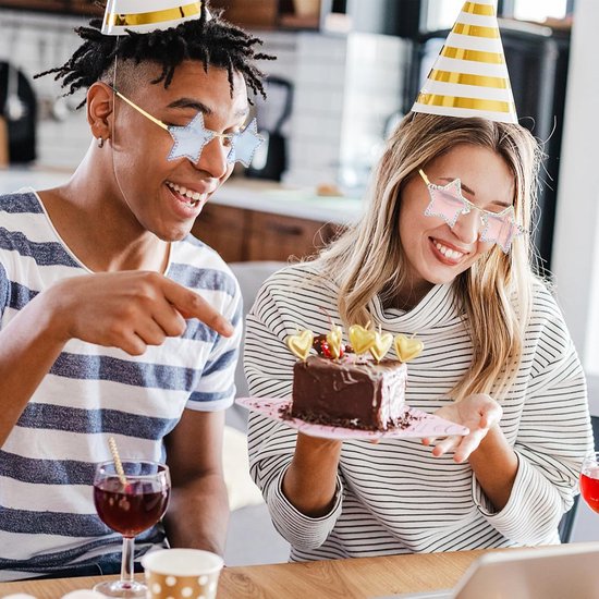 Strass Zonnebril, Randloos Stervormig, Funky Bling Diamant Stijl, Mode Zomer Strand Feest Festival voor Vrouwen Mannen Tieners — afbeelding 2