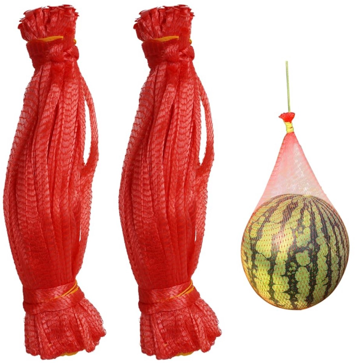 Dailygoods- Watermeloennetten 100 stuks - Meloenrooster met trekkoord - Hangende beschermzakken - Geschikt voor pompoen - PP-materiaal - Ademend en breukvast - Fruitnet